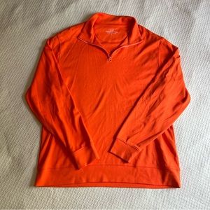 Men’s Orange Vineyard Vines Quarter-Zip Shirt​ Size L